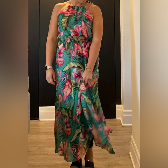 Flygirl - tropical Maxi Dress made in Italy new with tags - Picture 8 of 11